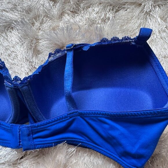 Candie's Bright Blue Balconette Push-up Bra - Picture 5 of 8